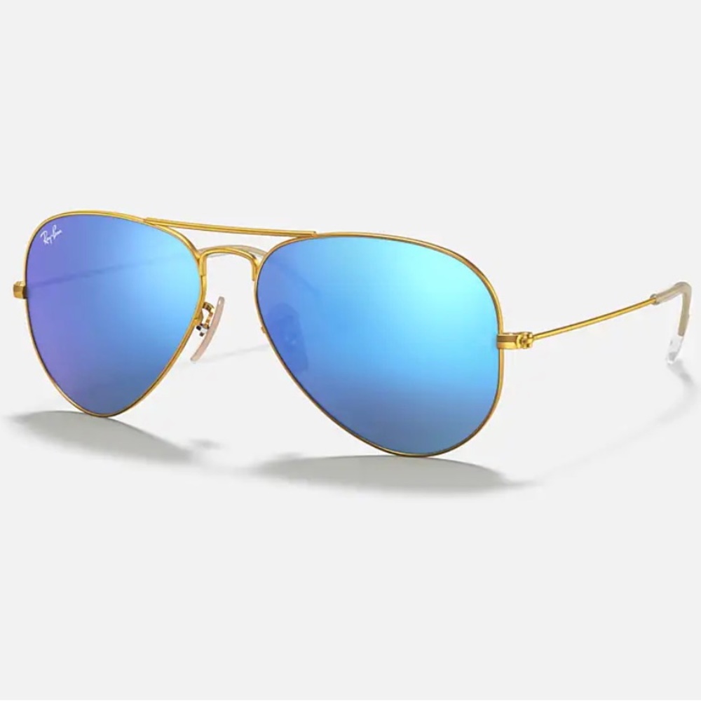 Blue raybans aviator flash